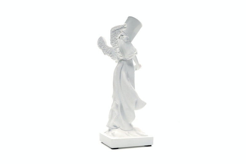 Banksy Bucket On Head Figure White