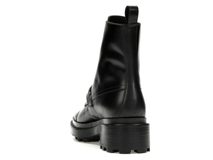Hermes Funk Ankle Boot Noir Calfskin Leather