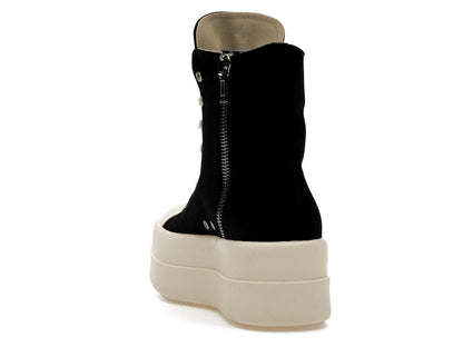 Rick Owens DRKSHDW Mega Bumper Canvas Sneaks Black Milk