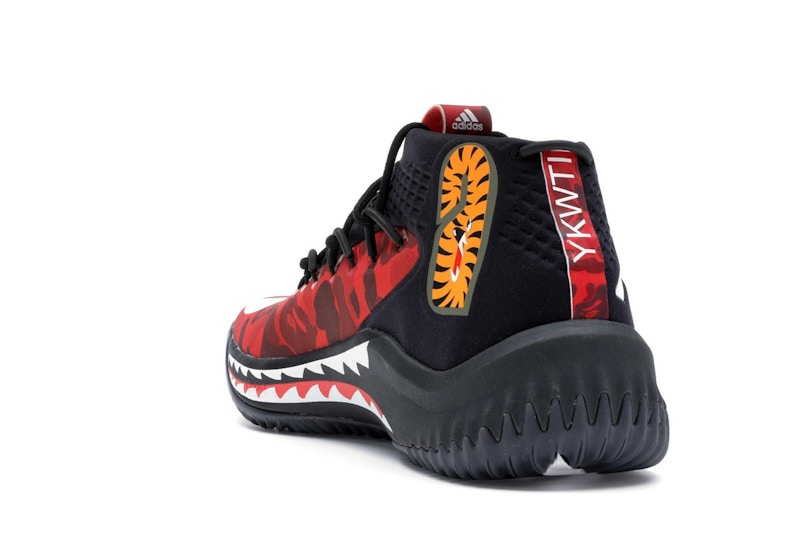 adidas Dame 4 A Bathing Ape Red