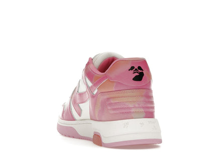 OFF-WHITE Out Of Office OOO "For Walking" Low Tops Pink Tie Dye