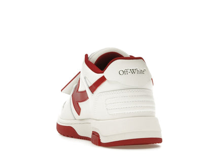 OFF-WHITE Out Of Office OOO Low Tops White Burgundy