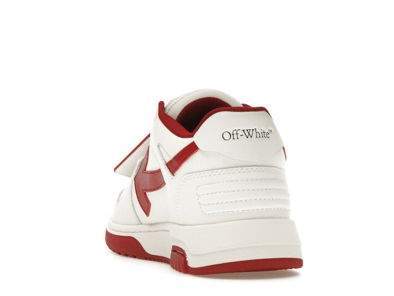OFF-WHITE Out Of Office OOO Low Tops White Burgundy