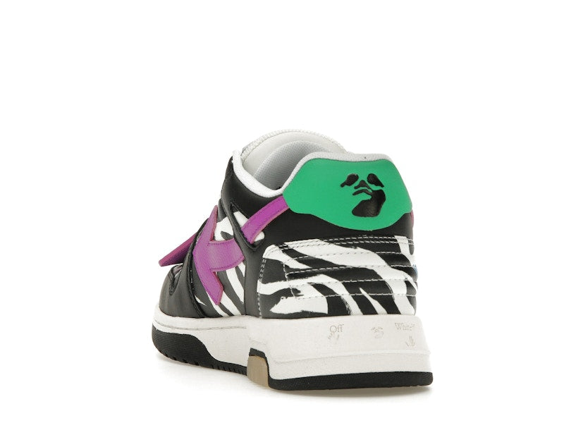 OFF-WHITE Out Of Office OOO Low Tops Zebra Pink (Women's)