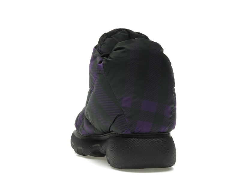 Burberry Check Pillow Boot Black Purple (Women's)