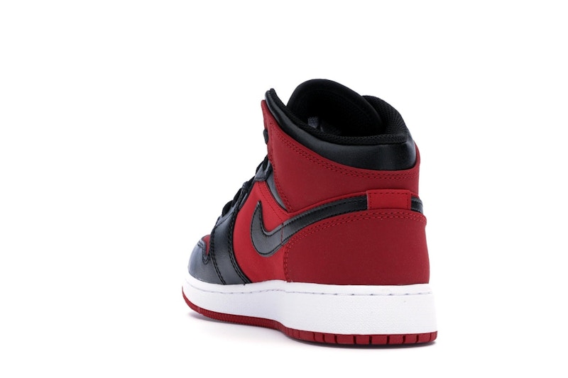Jordan 1 Mid Gym Red Black (GS)