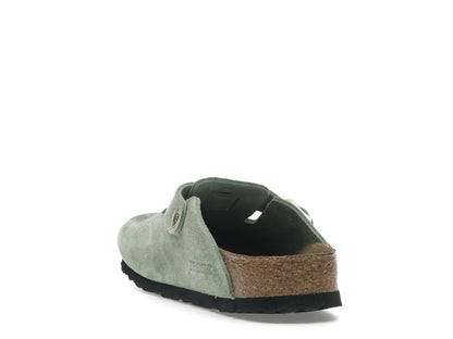 Birkenstock Boston Soft Footbed Suede Green Tea (Narrow Fit)