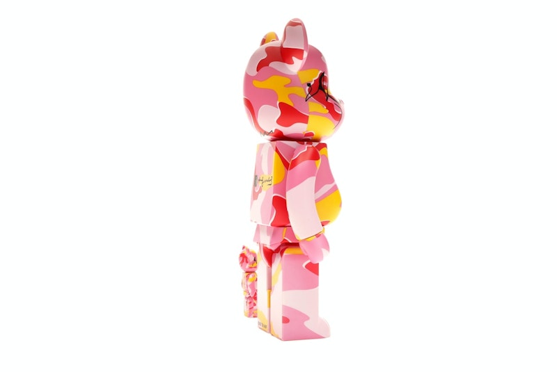 Bearbrick Andy Warhol Camo Ver. 100% & 400% Set Pink