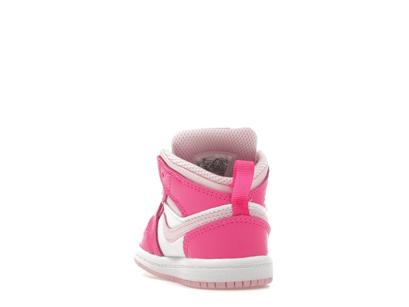 Jordan 1 Mid White Fierce Pink (TD)