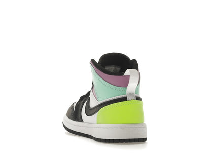 Jordan 1 Mid Pastel Black Toe (PS)