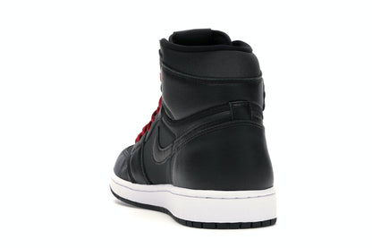 Jordan 1 Retro High Black Satin Gym Red