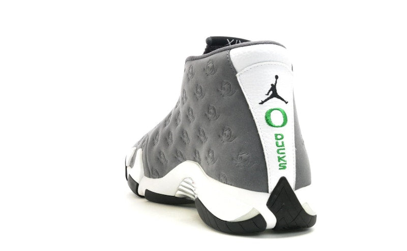 Jordan 14 Retro Oregon Ducks PE Grey