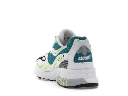 Saucony 3D Grid Hurricane White Green Lime