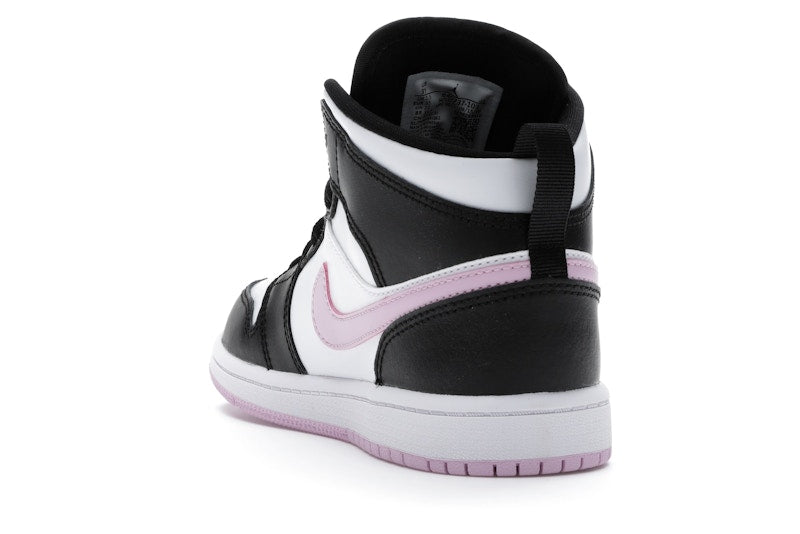 Jordan 1 Mid White Black Light Arctic Pink (PS)