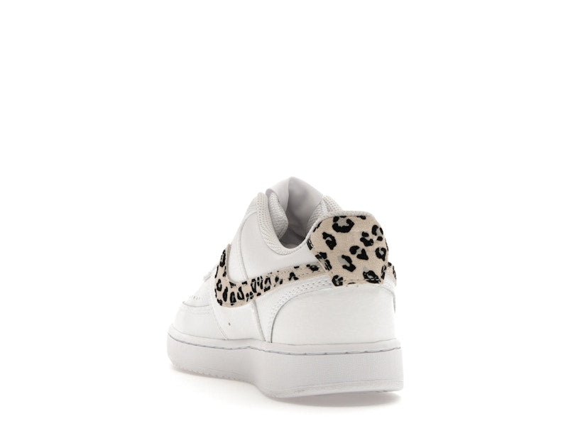 Nike Court Vision Low Leopard Swoosh White (Women's)