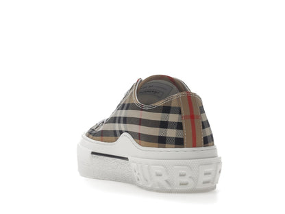 Burberry Vintage Check Cotton Sneakers Archive Beige White (Women's)