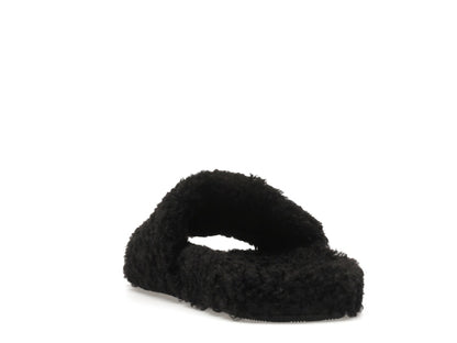Balenciaga Furry Slide Black