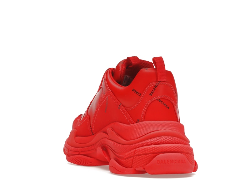 Balenciaga Triple S Allover Logo Red