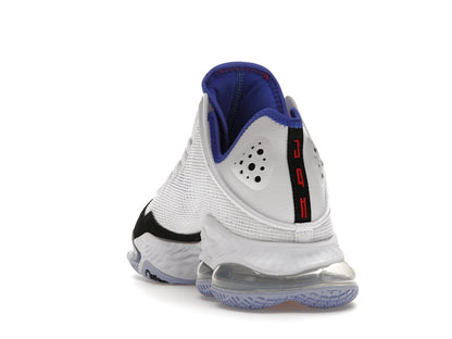 Nike LeBron 19 Low White Medium Blue Siren Red Black