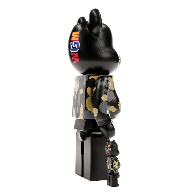 Bearbrick x BAPE Madison Avenue Exclusive Shark Camo 100% & 400% Set