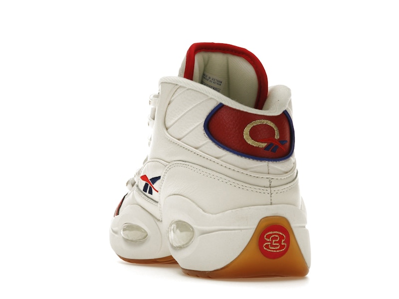 Reebok Question Mid White Red Blue