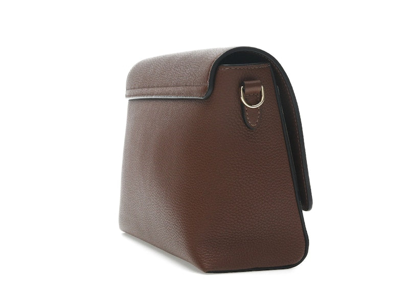 Burberry Vintage Check and Leather Note Crossbody Bag Tan