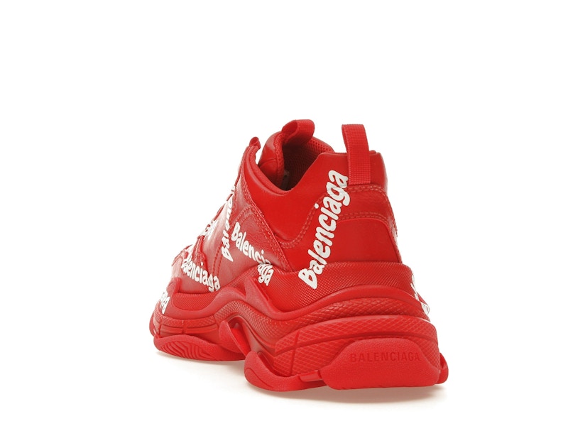 Balenciaga Triple S All Over Tomato Red White