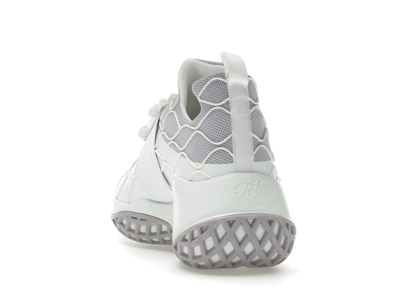 Roger Vivier Viv' Run Fabric White Purple Crystal Buckle (Women's)