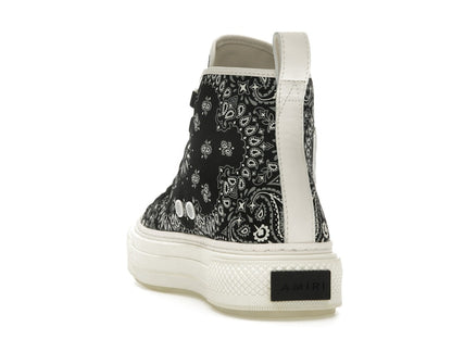 AMIRI Bandana Court Hi-top Sneaker Black White (Women's)