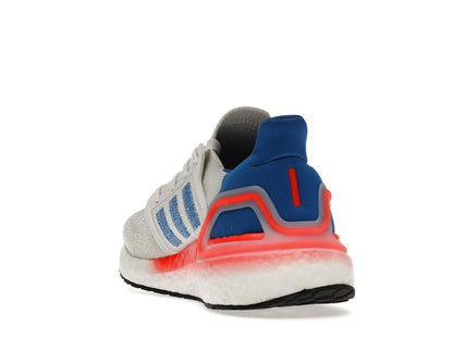 adidas Ultra Boost 20 White Glory Blue Solar Red