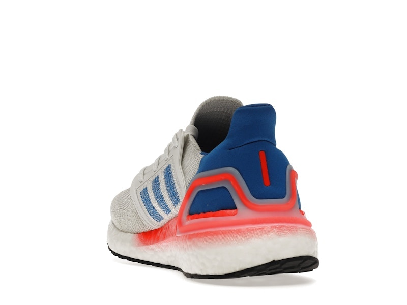 adidas Ultra Boost 20 White Glory Blue Solar Red