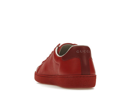 Gucci Ace Perforated Interlocking G Red
