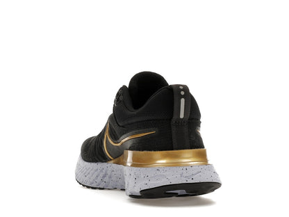 Nike React Infinity Run Flyknit 2 Black Metallic Gold (Women's)