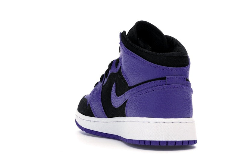 Jordan 1 Mid Black Dark Concord (GS)