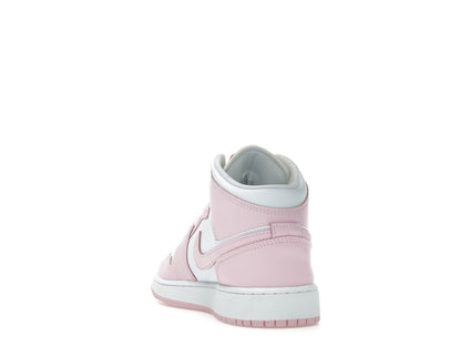 Jordan 1 Mid Pink Foam Fire Red (GS)