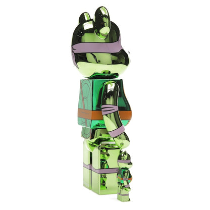 Bearbrick x Teenage Mutant Ninja Turtles Donatello 100% & 400% Set Chrome Ver.