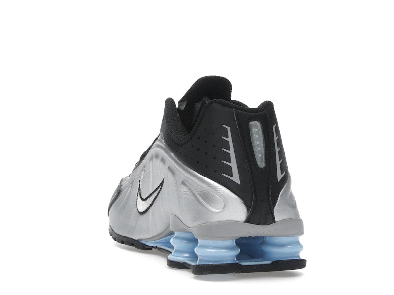 Nike Shox R4 Metallic Silver Black Psychic Blue