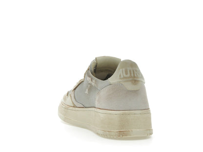 Autry Medalist Leather Low Grey White Super Vintage