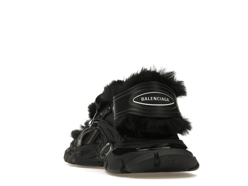 Balenciaga Track Sandal Fake Fur Black
