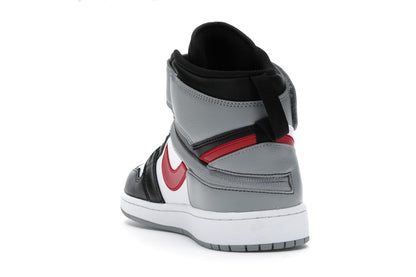 Jordan 1 High FlyEase Black Particle Grey Gym Red