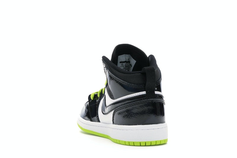 Jordan 1 Mid Black Cyber Mystic Green (PS)