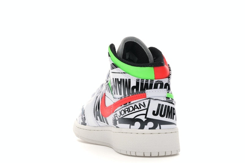 Jordan 1 Mid All Over Logos (GS)