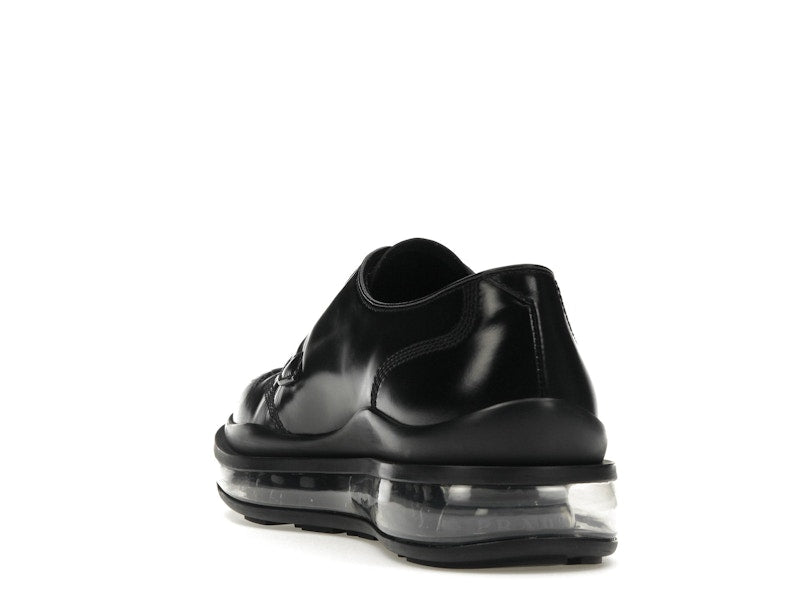 Prada Lace-Up Derby Black Brushed Leather