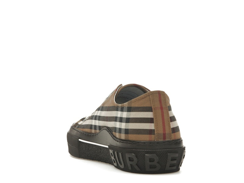 Burberry Vintage Check Lace-Up Sneaker Beige Brown