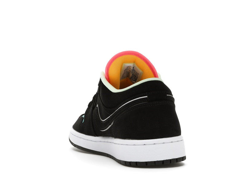 Jordan 1 Low Black Aurora Green Laser Orange