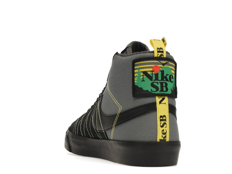 Nike SB Zoom Blazer Mid PRM Acclimate Cool Grey Yellow Strike