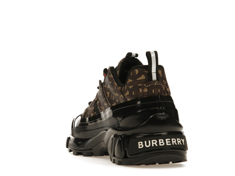 Burberry Arthur Monogram Print Black Bridle Brown