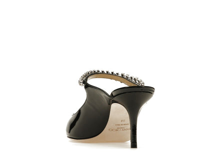 Jimmy Choo Bing 65mm Heeled Mule Black Patent Leather