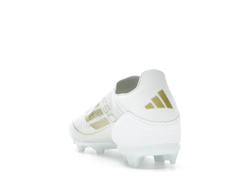 adidas F50 League Laceless Firm/Multi-Ground Cloud White Gold Metallic