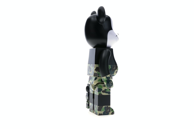 Bearbrick BAPE Mickey Mouse 100% & 400% Set Black/Green Camo